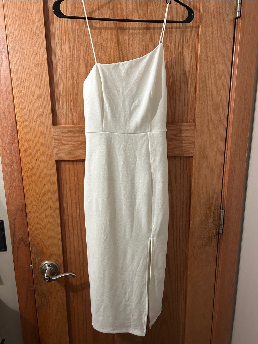 Hello Molly Cream Spaghetti-Strap Midi Dress